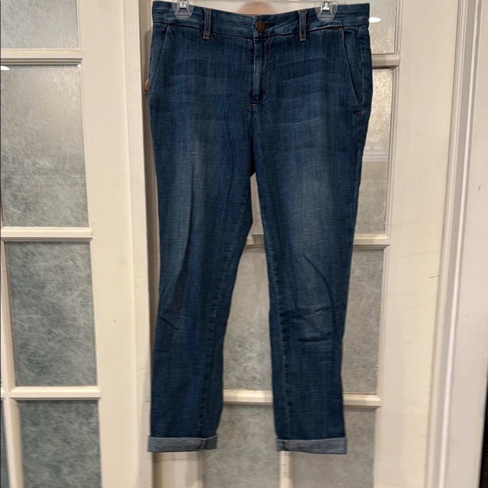 Current/Elliott The Buddy Trouser Blue Moon Ankle Cropped Jeans